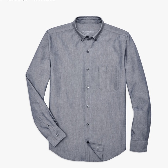 Mack Weldon 37.5 NWOT Oxford Button Down Long Sleeve in Denim Blue. Sz. XL - Picture 2 of 10